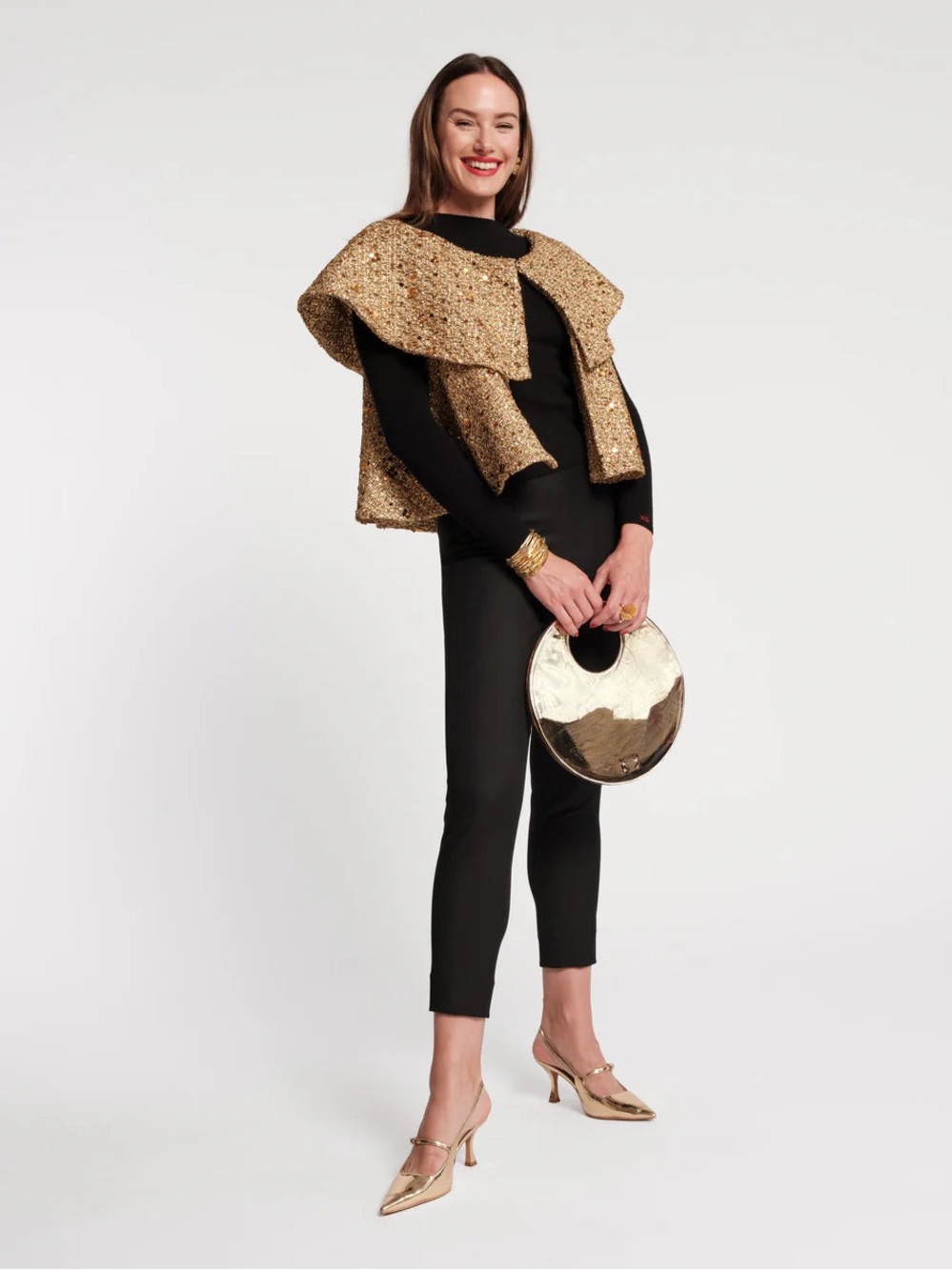 NWT Frances Valentine Peyton Sequin Swing Jacket Poly Wool Sz S - Picture 3 of 8